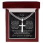 To My Soulmate - Artisan Cross on Cuban Chain - Noir Petal Watermark