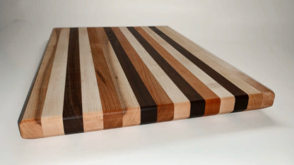 Large Cutting Board - "Rib Board" - Walnut, Maple, Cherry