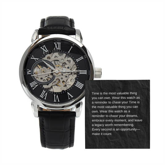 Timeless Mechanical Skeleton Watch – Inspire, Achieve, Leave a Legacy