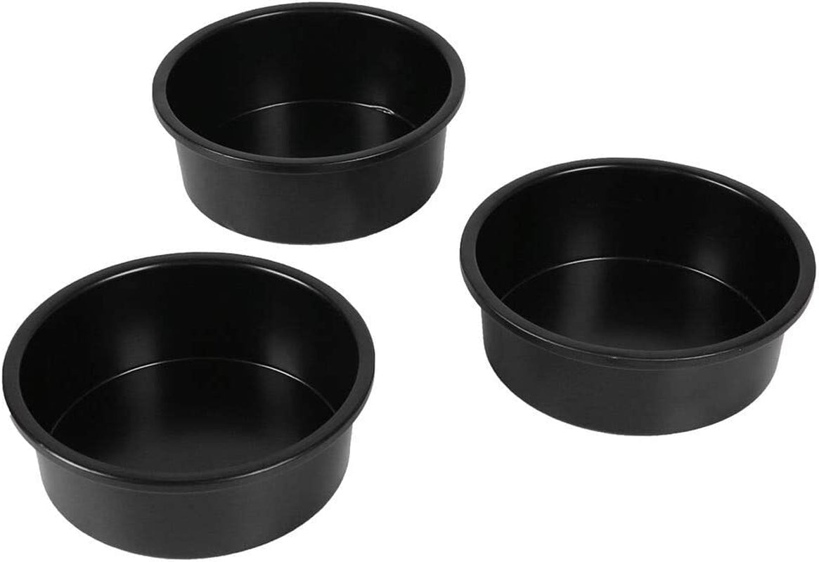 4 Inch Cake Pan, Mini Cake Pan with Removable Bottom, Food Grade Aluminum Material and Non-Stick Coating. Our 4-Inch Cake Pan Is Evenly Heated and Durable. (3 Packs)